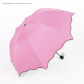21 Inch Beautiful 3 Folding Promotional Cheap Change Color When Wet Umbrella Full Over Watermark Magic Umbrella